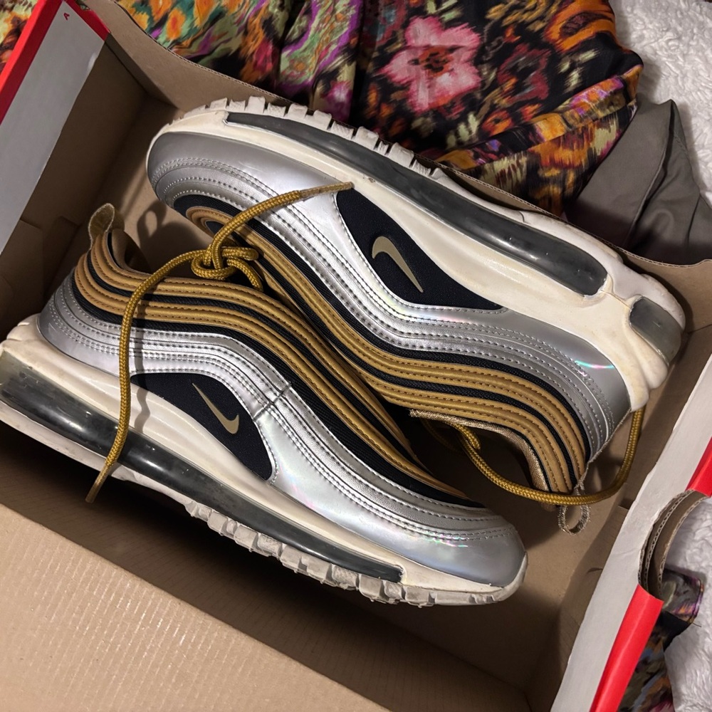 Nike Air Max 97 Metallic Silver and Gold